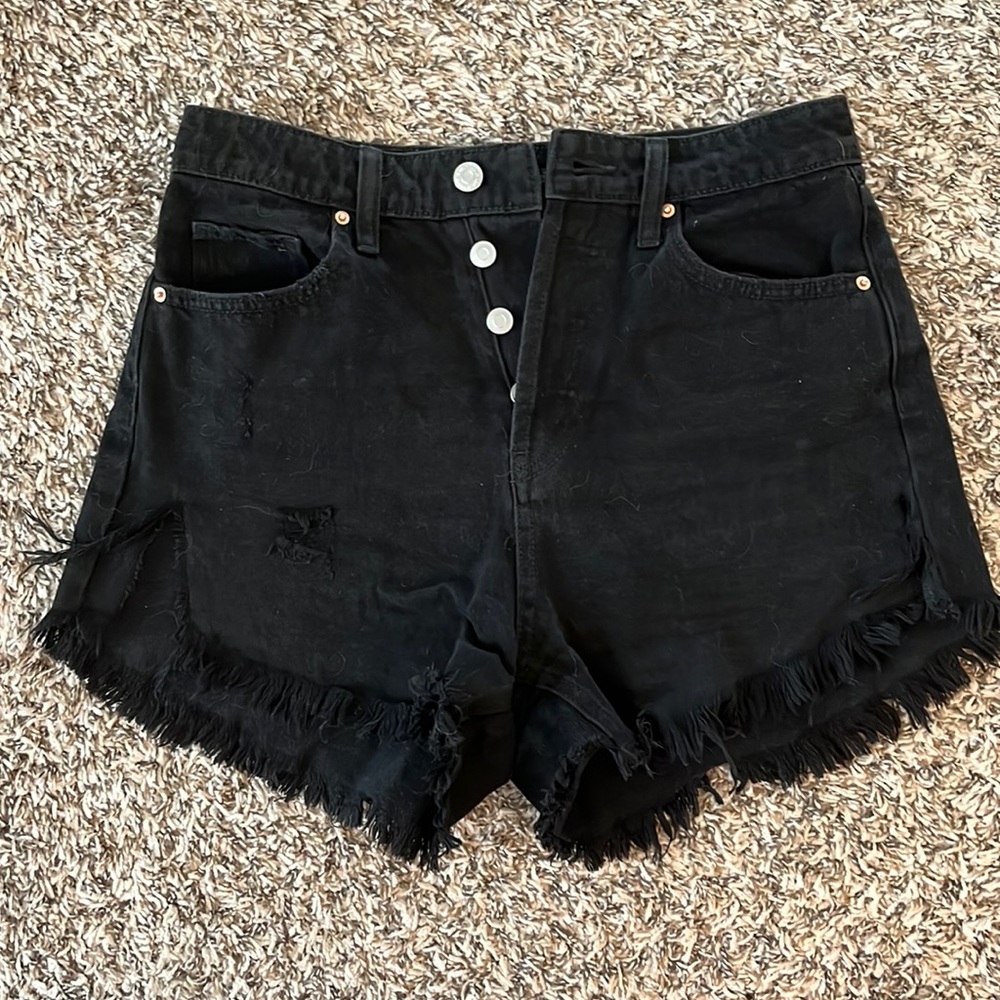 Black Cut Off Shorts